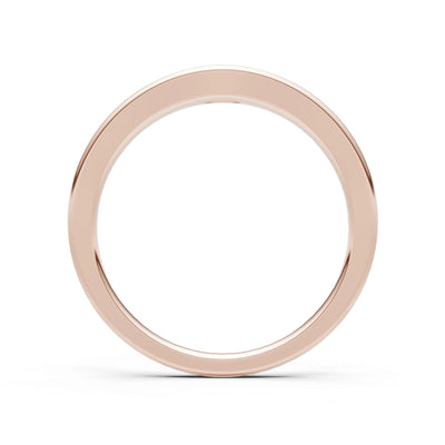 Diamond Flush-Set Oval Gemstone Mini Signet Ring