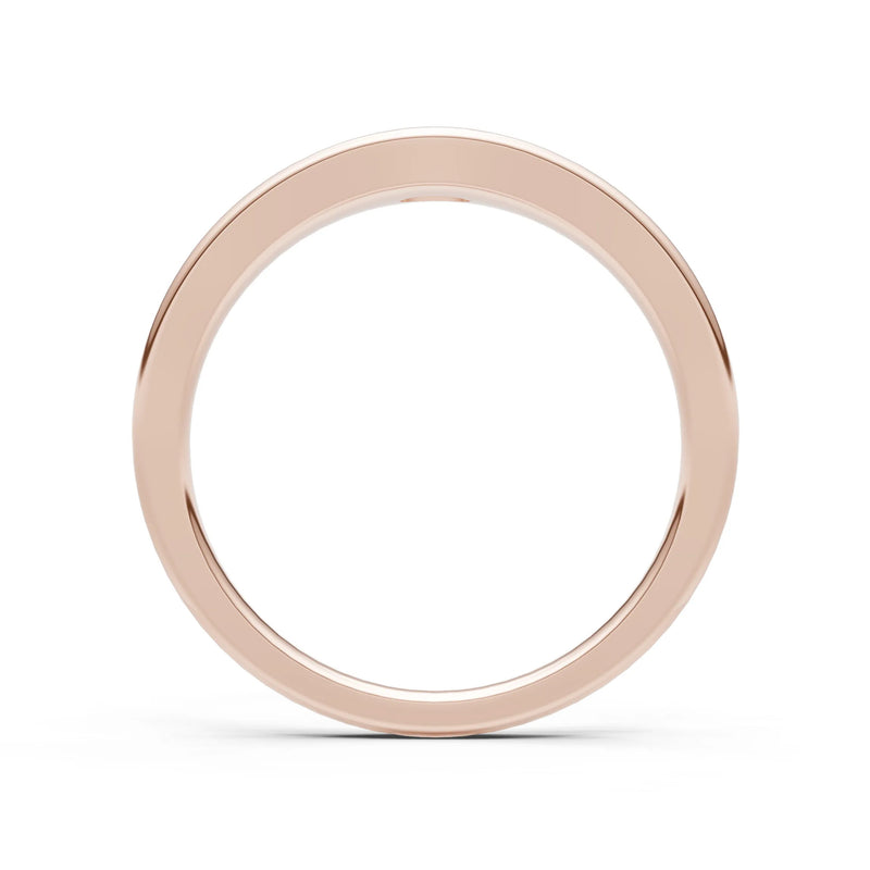 Diamond Flush-Set Oval Gemstone Mini Signet Ring