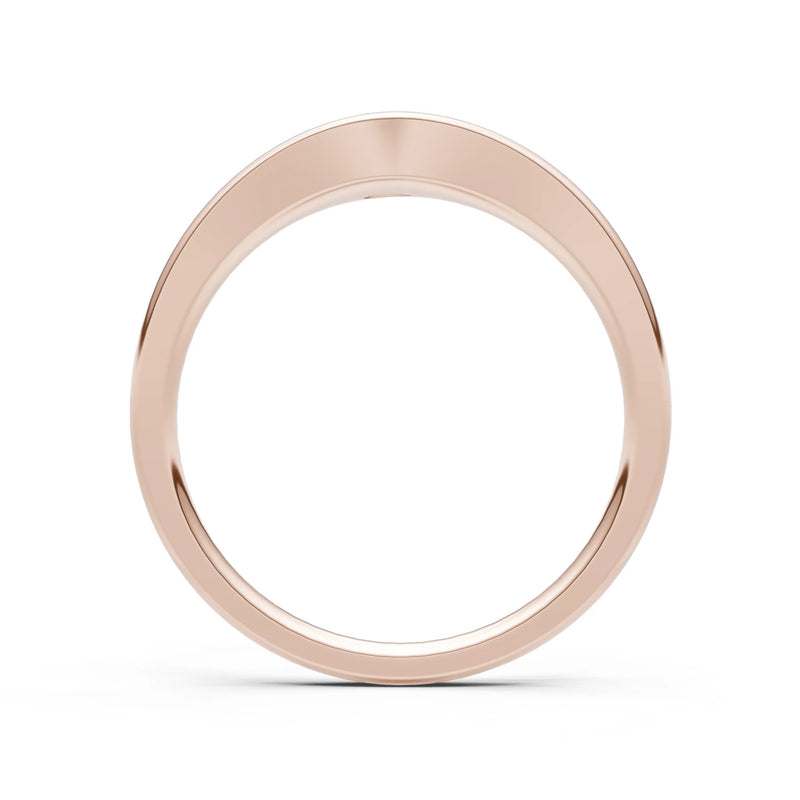 Blue Sapphire Flush-Set Pear Gemstone Mini Signet Ring