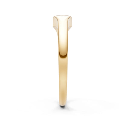 Peridot Flush-Set Pear Gemstone Mini Signet Ring