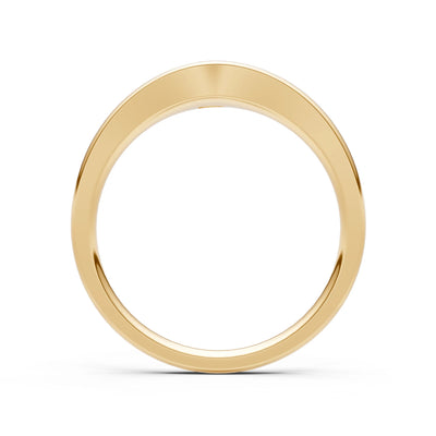 Emerald Flush-Set Pear Gemstone Mini Signet Ring