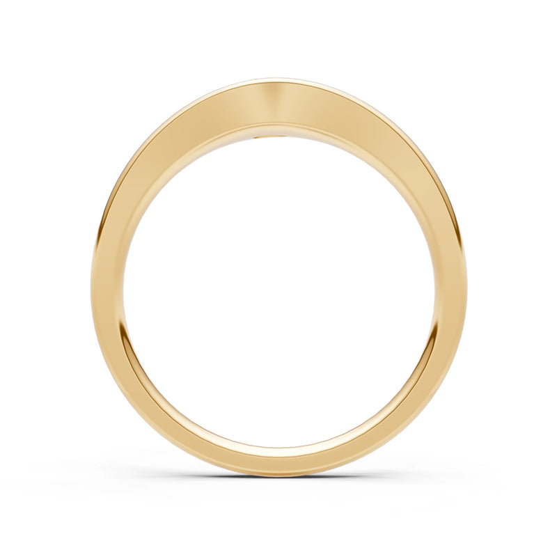 Emerald Flush-Set Pear Gemstone Mini Signet Ring