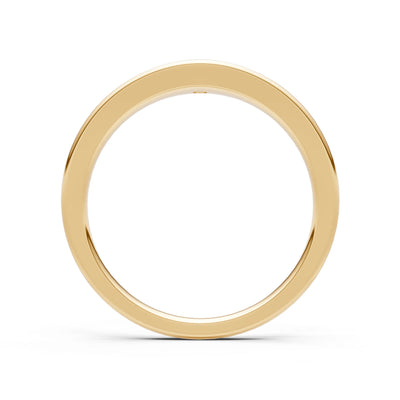 Round Gemstone Inlaid Mini Signet Ring