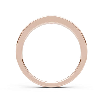 Amethyst Flush-Set Round Gemstone Mini Signet Ring