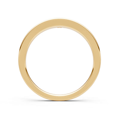 Round Gemstone Inlaid Mini Signet Ring