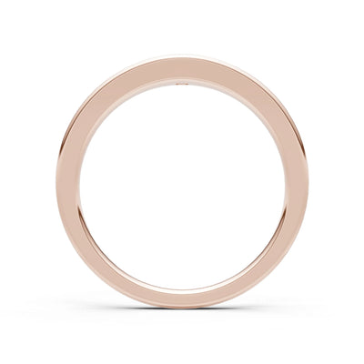 Blue Sapphire Flush-Set Round Gemstone Mini Signet Ring