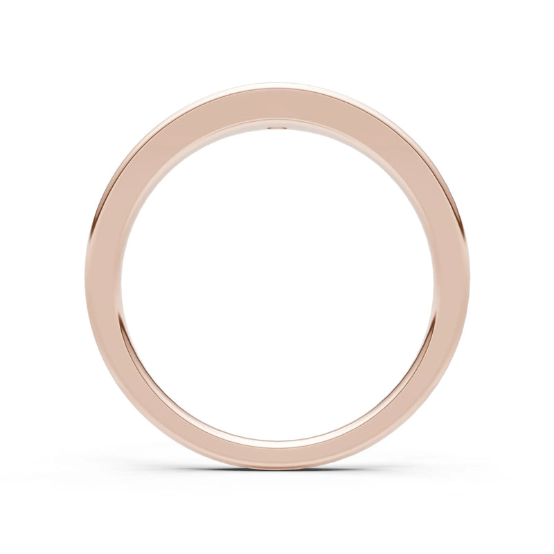 Blue Sapphire Flush-Set Round Gemstone Mini Signet Ring