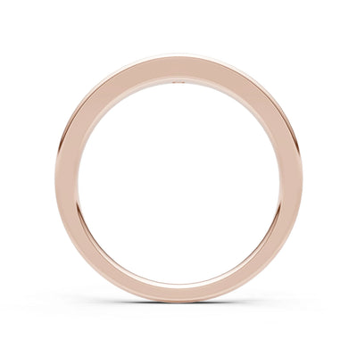 Emerald Flush-Set Round Gemstone Mini Signet Ring