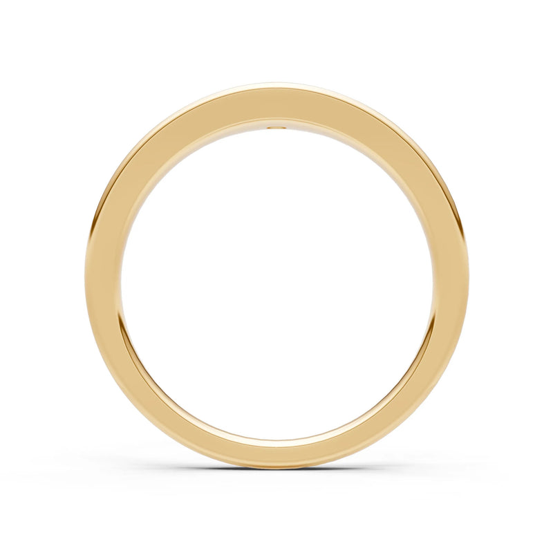 Round Gemstone Inlaid Mini Signet Ring