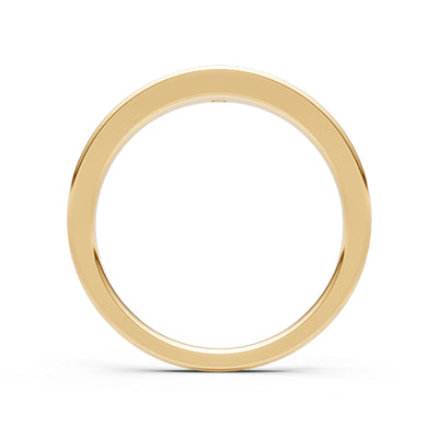 Round Gemstone Inlaid Mini Signet Ring
