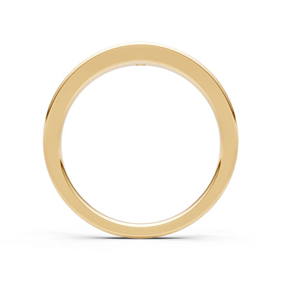 Round Gemstone Inlaid Mini Signet Ring
