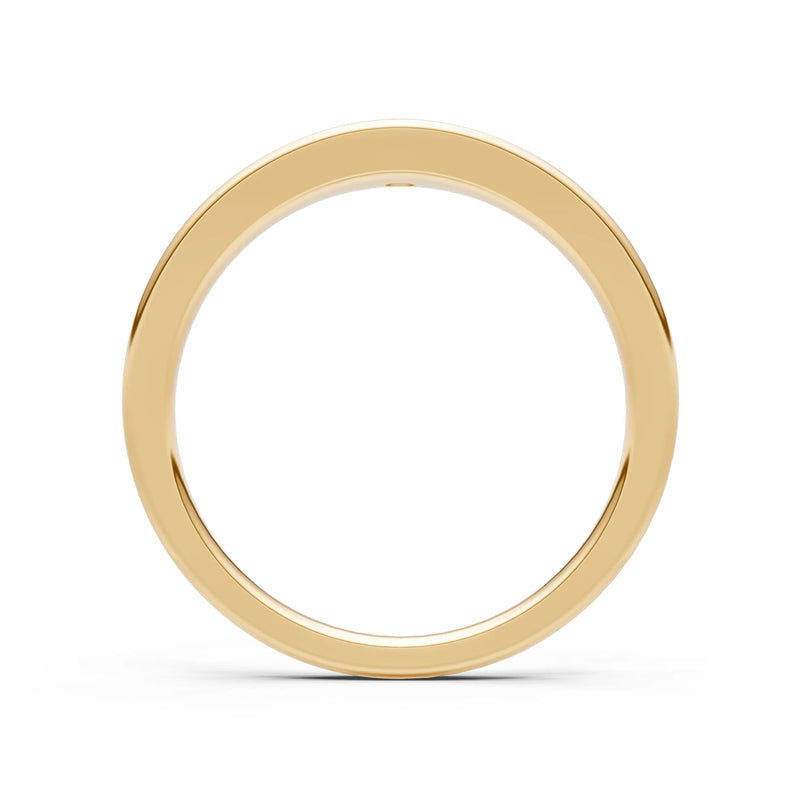 Round Gemstone Inlaid Mini Signet Ring