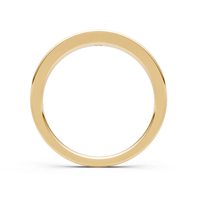 Round Gemstone Inlaid Mini Signet Ring