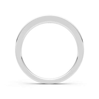 London Blue Topaz Flush-Set Round Gemstone Mini Signet Ring