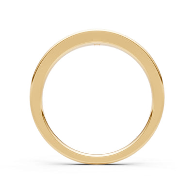 Peridot Flush-Set Round Gemstone Mini Signet Ring