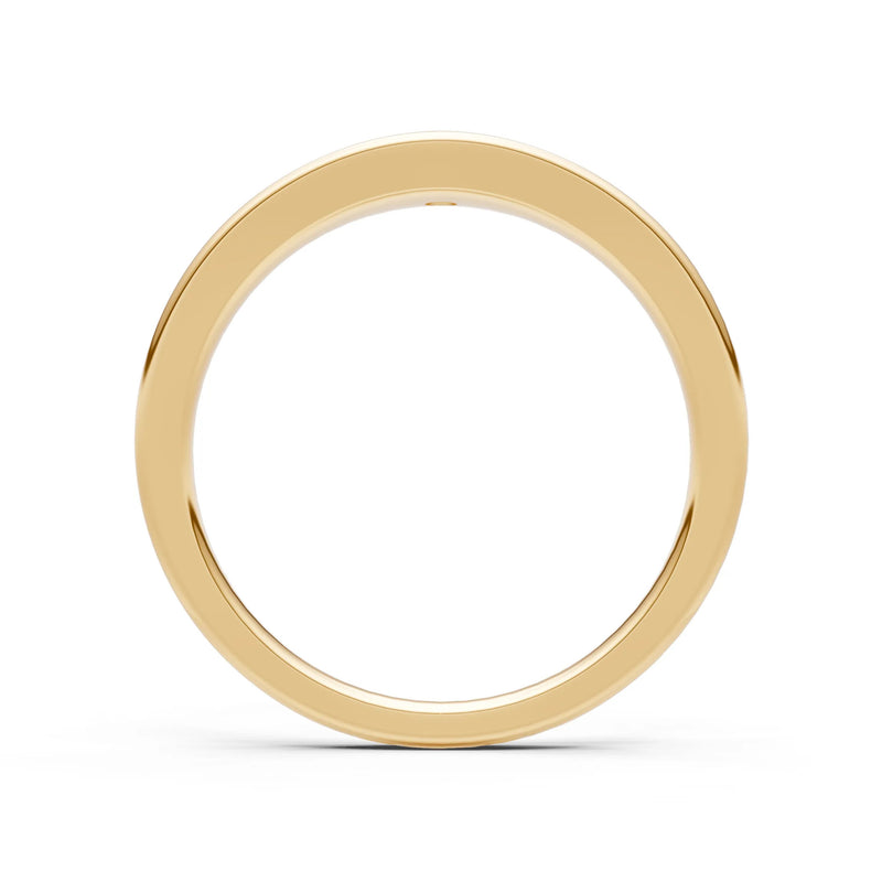 Peridot Flush-Set Round Gemstone Mini Signet Ring