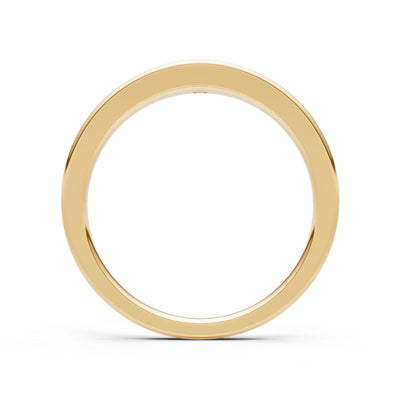 Round Gemstone Inlaid Mini Signet Ring