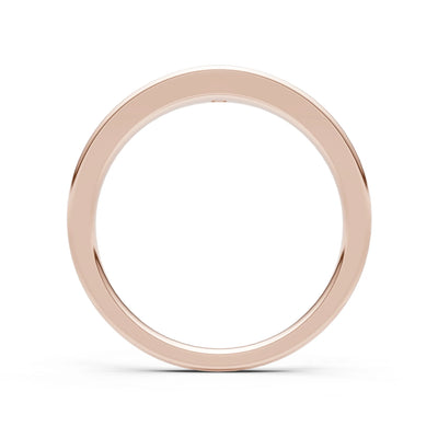 Swiss Blue Topaz Flush-Set Round Gemstone Mini Signet Ring