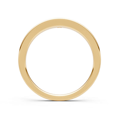 Round Gemstone Inlaid Mini Signet Ring