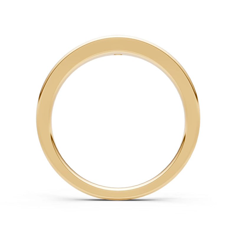 Round Gemstone Inlaid Mini Signet Ring