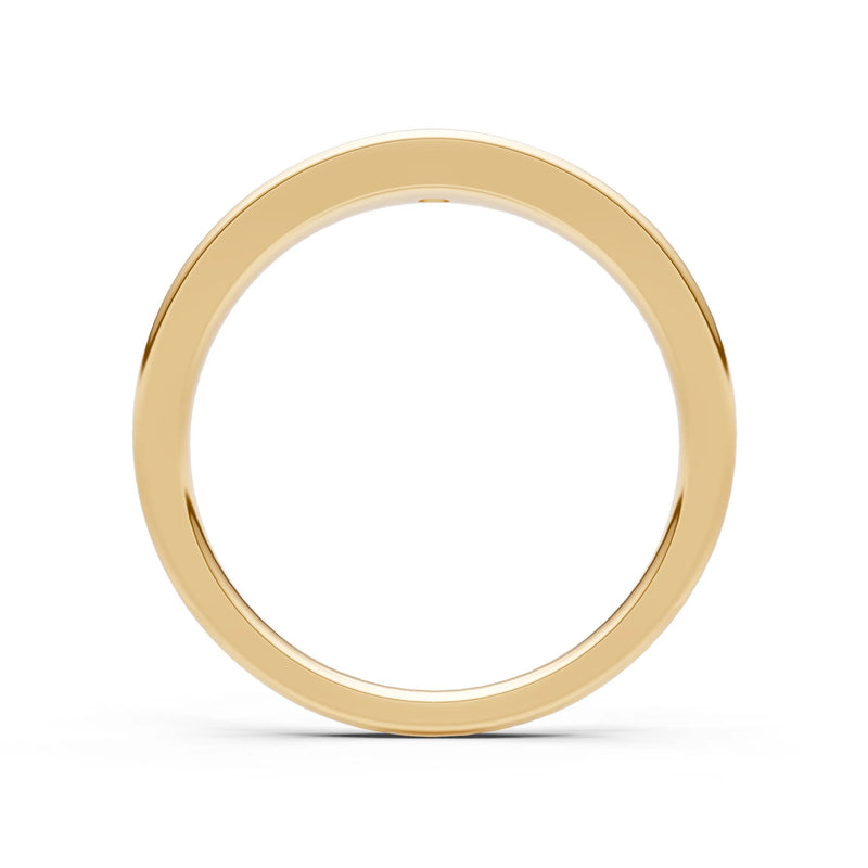 Round Gemstone Inlaid Mini Signet Ring