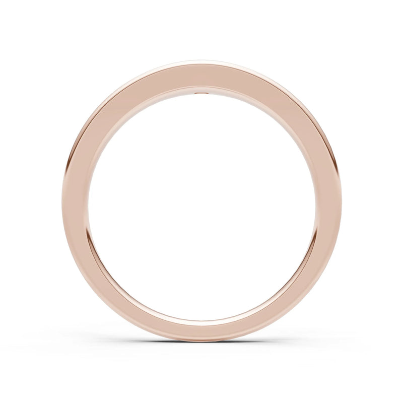 Alexandrite Flush-Set Round Gemstone Mini Signet Ring