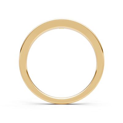 Princess Cut Gemstone Inlaid Mini Signet Ring