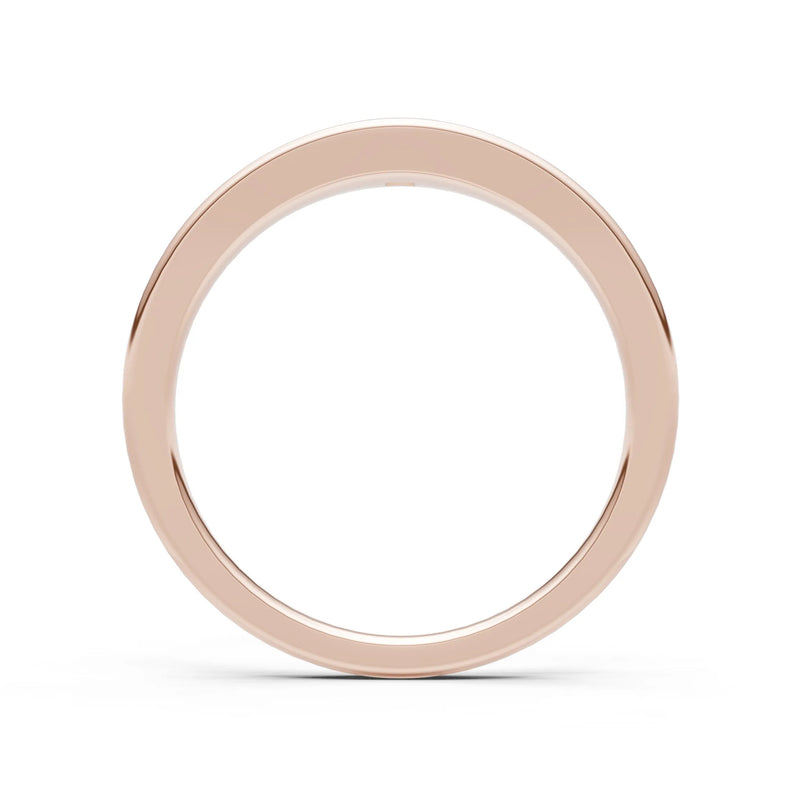 Citrine Flush-Set Princess Cut Gemstone Mini Signet Ring