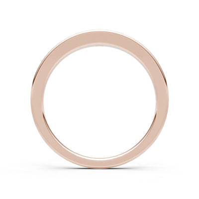 Blue Sapphire Flush-Set Princess Cut Gemstone Mini Signet Ring