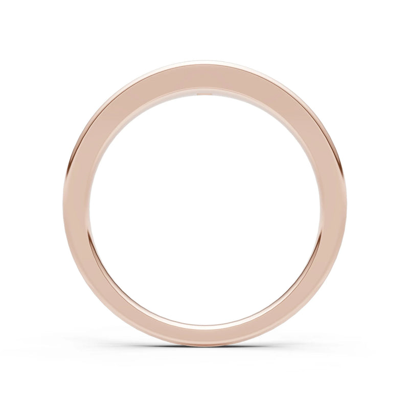 Blue Sapphire Flush-Set Princess Cut Gemstone Mini Signet Ring