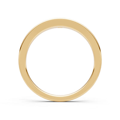 Princess Cut Gemstone Inlaid Mini Signet Ring