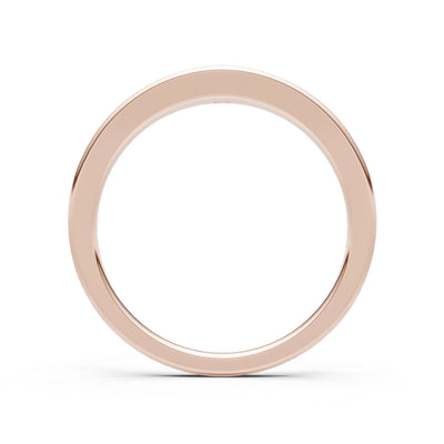 Swiss Blue Topaz Flush-Set Princess Cut Gemstone Mini Signet Ring