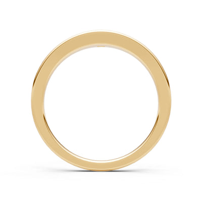 Aquamarine Flush-Set Princess Cut Gemstone Mini Signet Ring