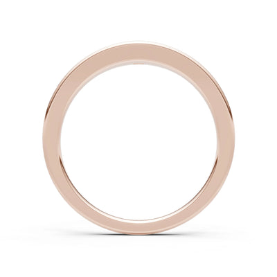 Aquamarine Flush-Set Princess Cut Gemstone Mini Signet Ring