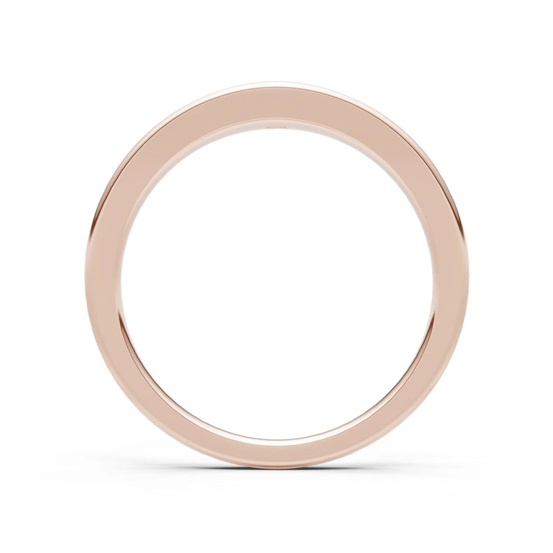 Aquamarine Flush-Set Princess Cut Gemstone Mini Signet Ring