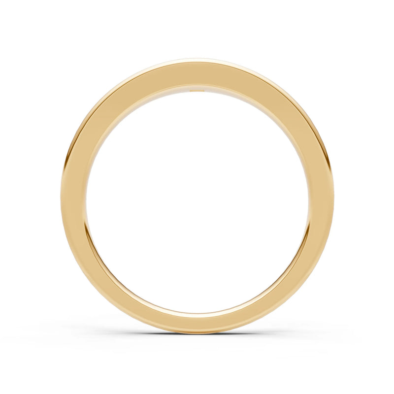 Princess Cut Gemstone Inlaid Mini Signet Ring