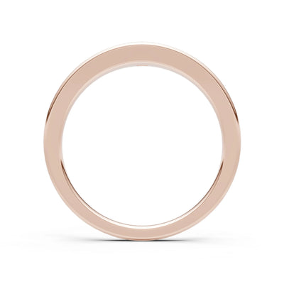 Emerald Flush-Set Princess Cut Gemstone Mini Signet Ring