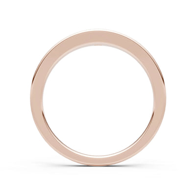 Diamond Flush-Set Princess Cut Gemstone Mini Signet Ring