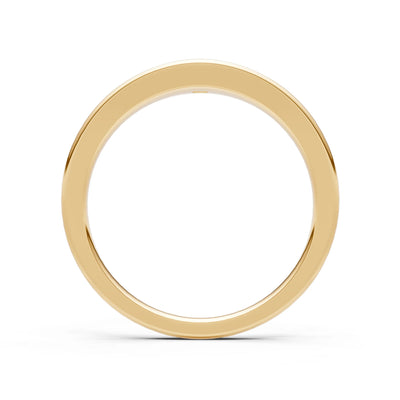 Princess Cut Gemstone Inlaid Mini Signet Ring