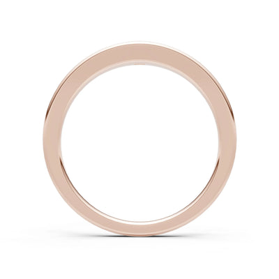 Princess Cut Gemstone Inlaid Mini Signet Ring
