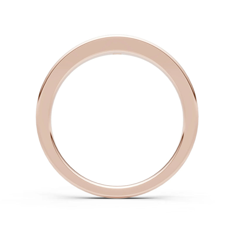 Garnet Flush-Set Princess Cut Gemstone Mini Signet Ring
