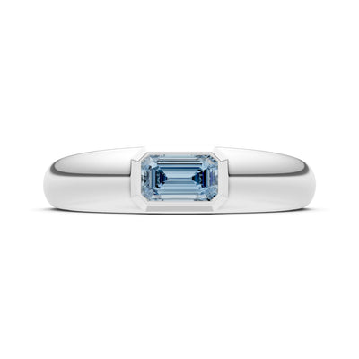 Emerald Cut Gemstone Bezel Set Signet