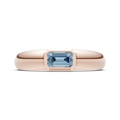 Emerald Cut Gemstone Bezel Set Signet