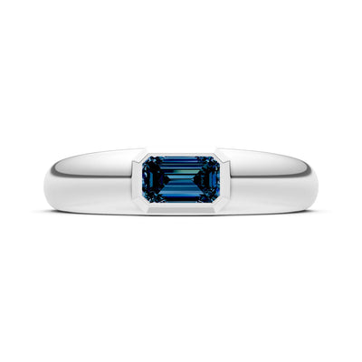 Emerald Cut Gemstone Bezel Set Signet