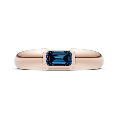Emerald Cut Gemstone Bezel Set Signet