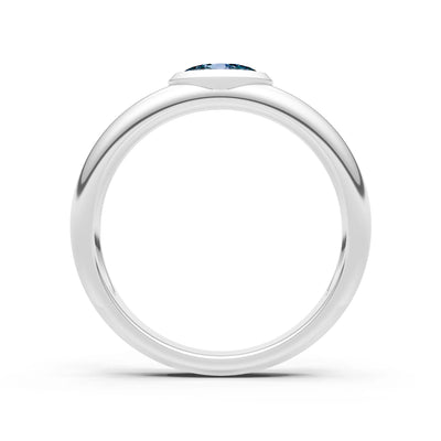 Ova Cut Gemstone Bezel Set Signet