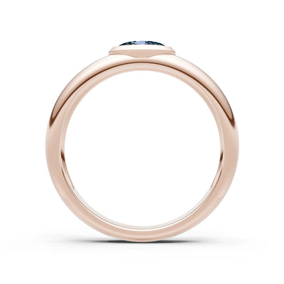 Ova Cut Gemstone Bezel Set Signet