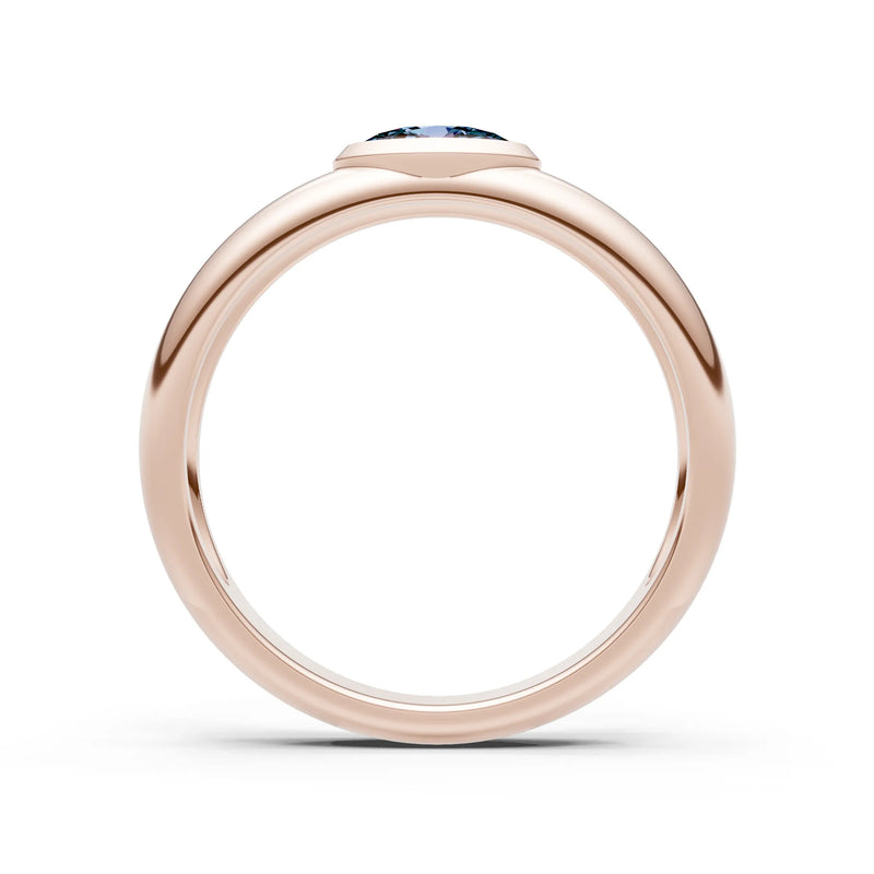 Ova Cut Gemstone Bezel Set Signet