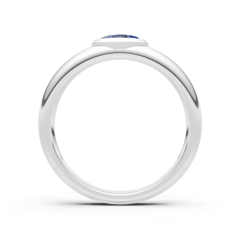 Ova Cut Gemstone Bezel Set Signet