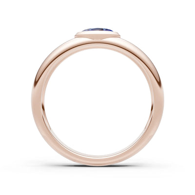Ova Cut Gemstone Bezel Set Signet